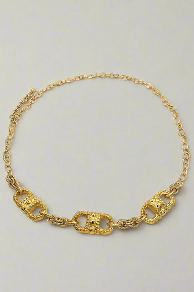 Areti Ornate Golden Etched Chain Belt