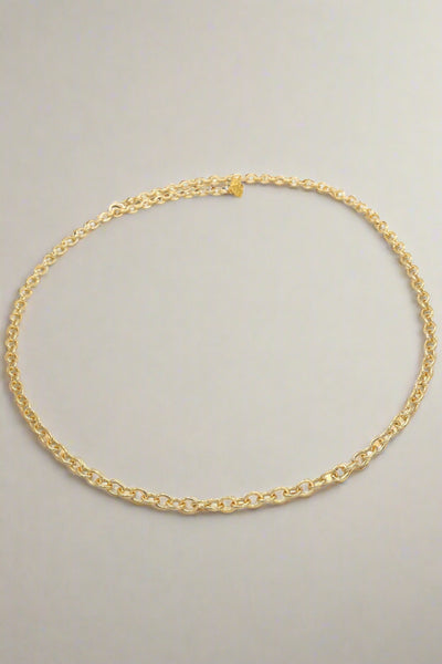 Elisavet Simple Chain Belt with Dangling Rhombus Charm