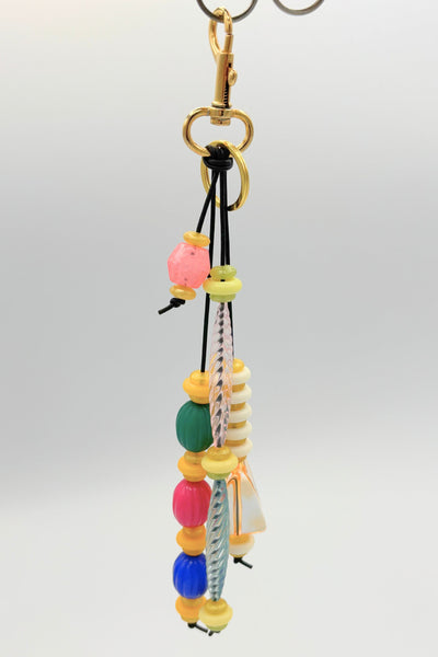 Saphronia Unique Multicolor Beaded Handmade Handbag Charm Keychain Accessory