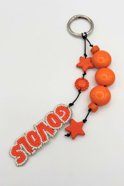 Tennessee Beaded Go Vols Handmade Handbag Charm Keychain Accessory