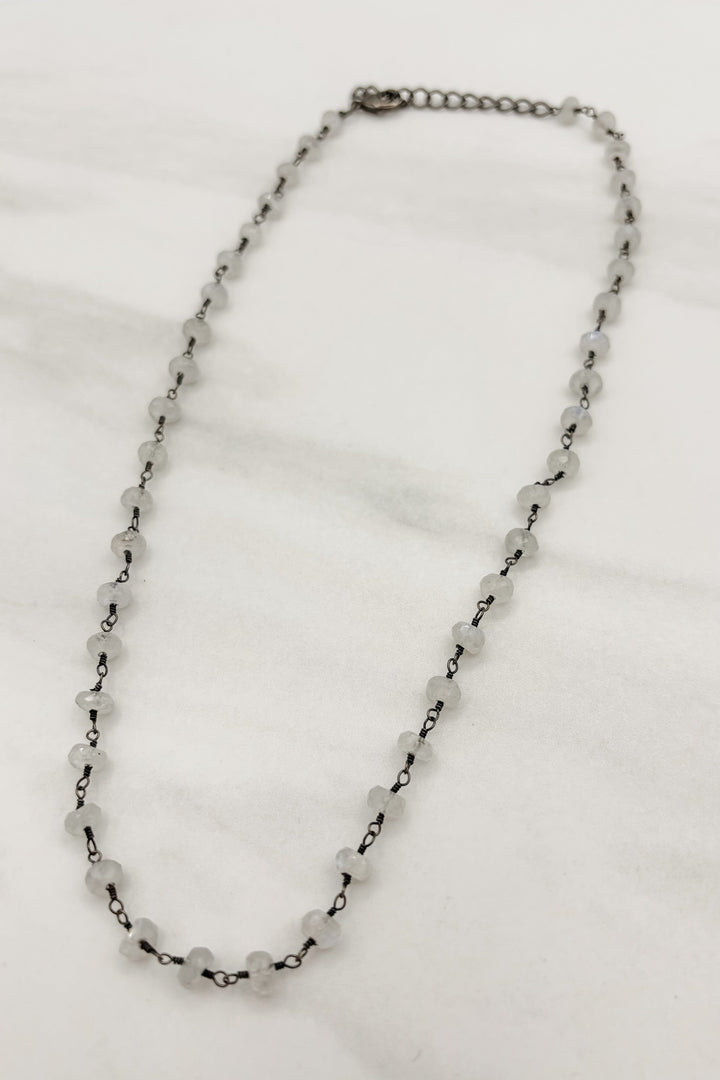 Elora Beaded Moonstone Necklace