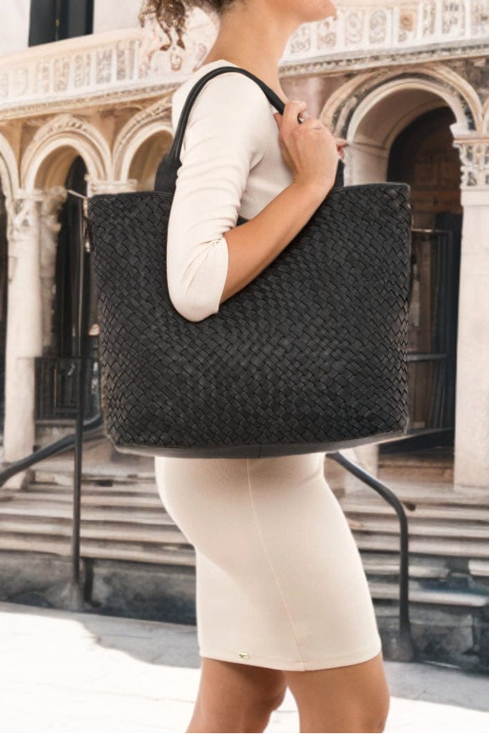 Gianni Conti Woven Leather Handbag