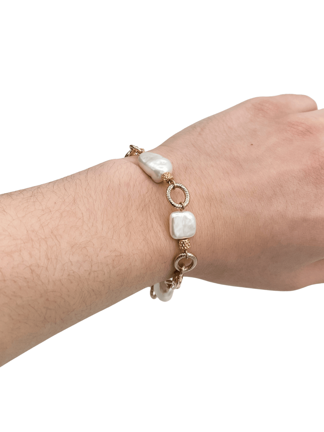 Golden Ethereal Pearl Bracelet