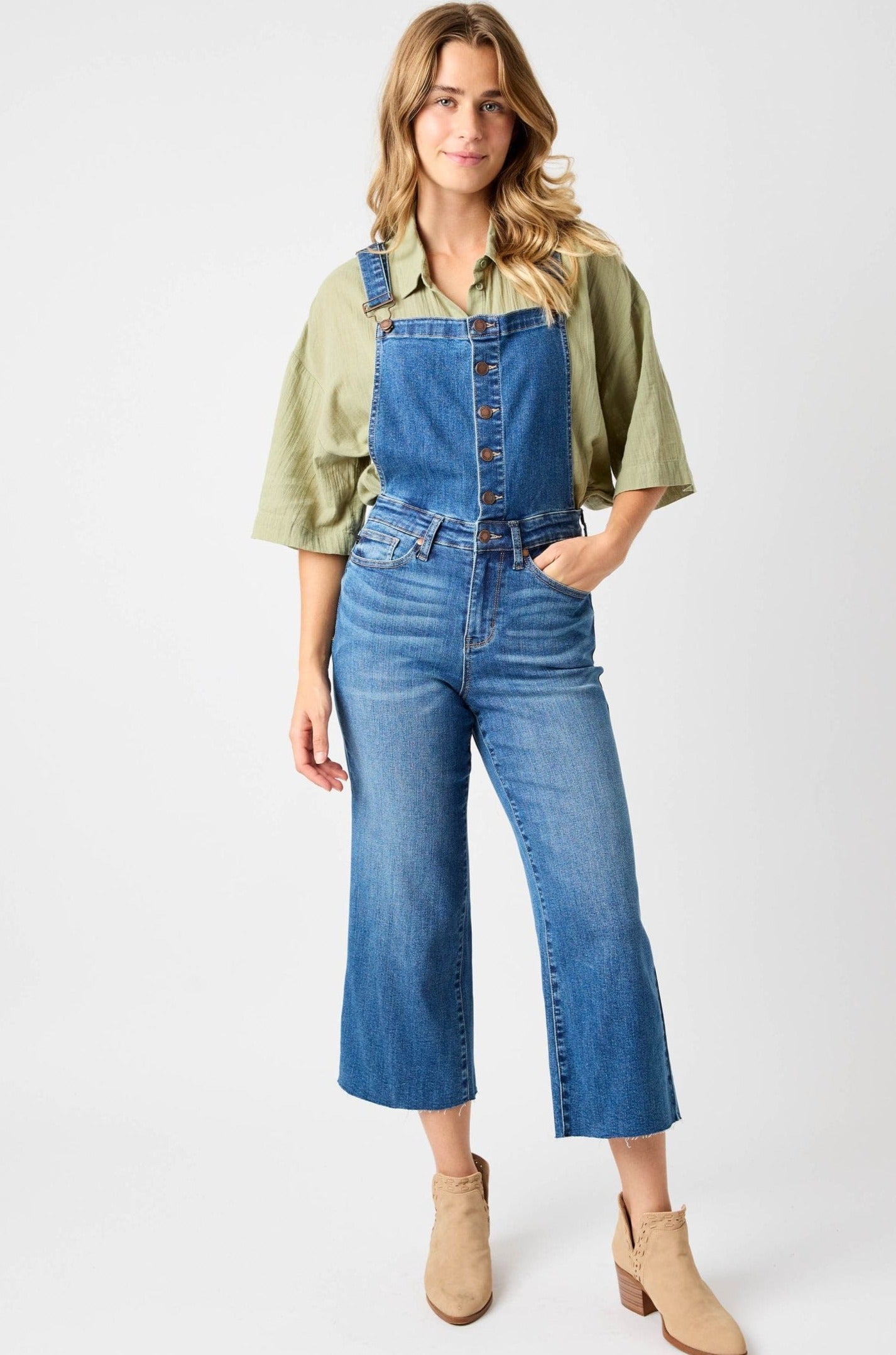 Judy Blue High Waist Crop Wide Overall – jfybrand