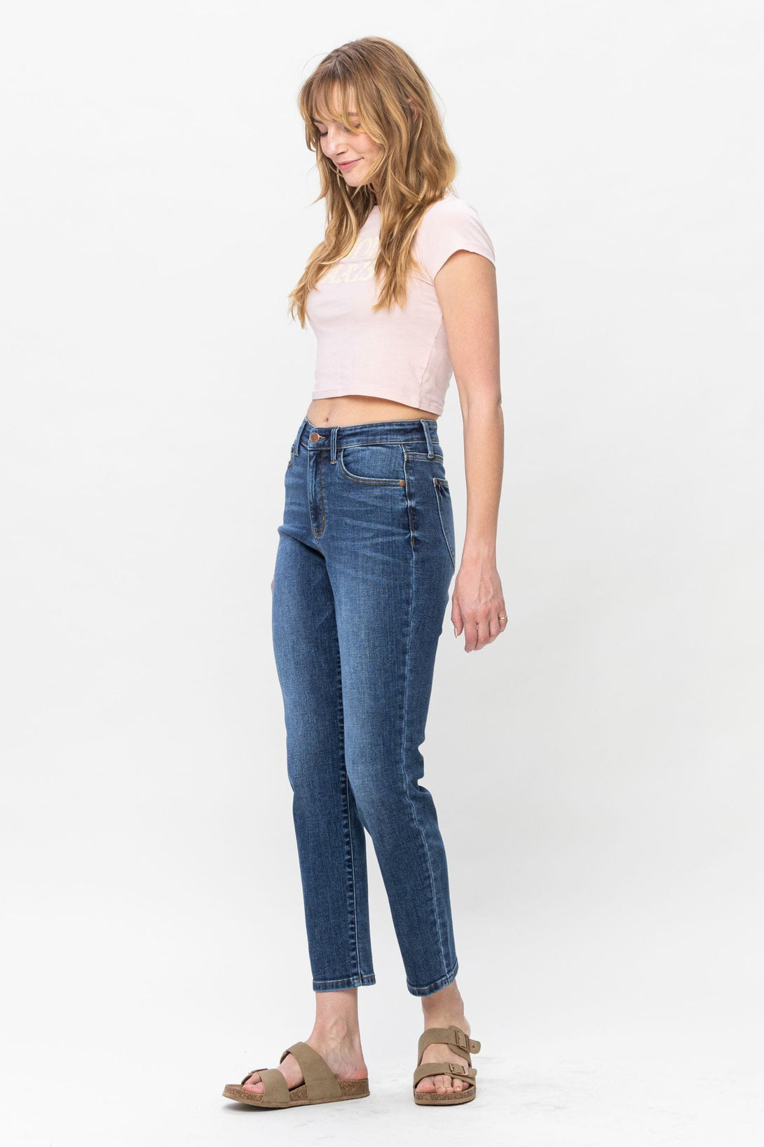 Judy Blue High Waist Shield Back Pocket Slim Fit Jeans