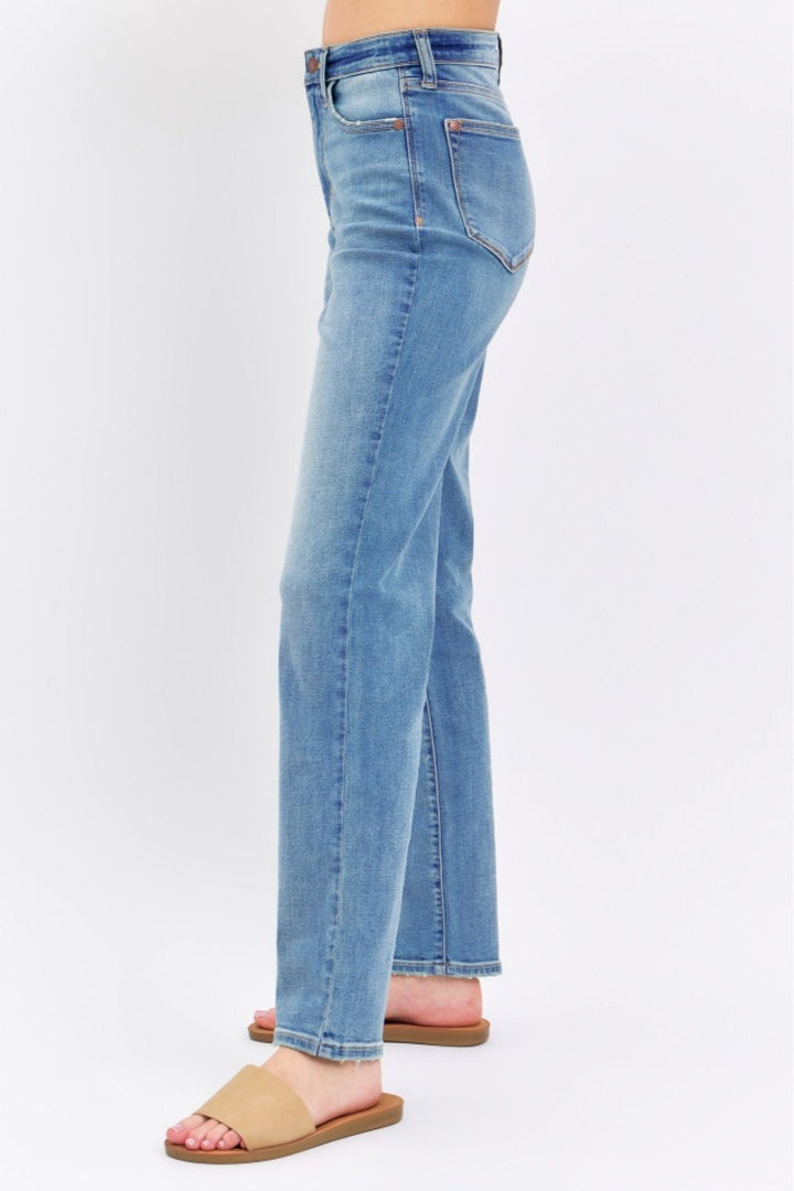 Judy Blue High Waisted Straight Fit Classic Denim Jeans