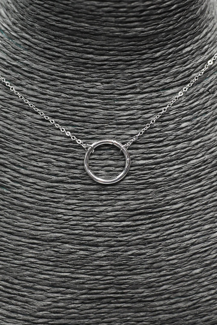 Necklace with Ring Center that Opens for Charms
