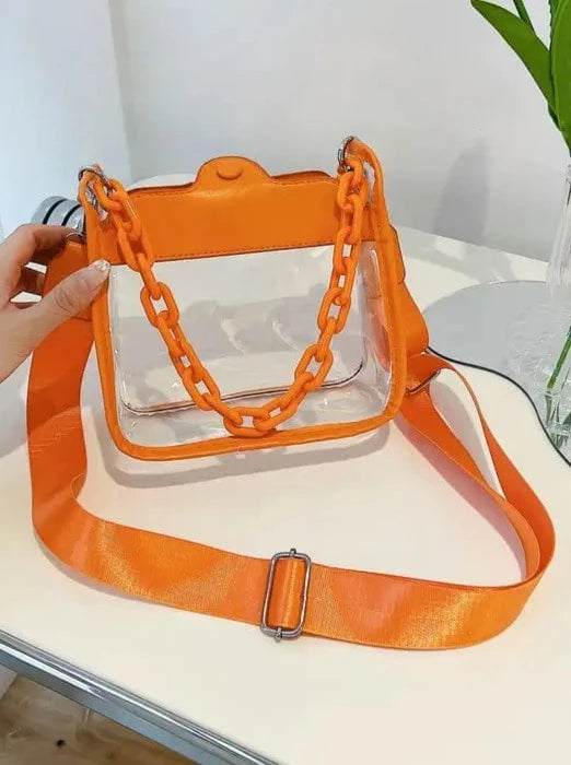 Clear pvc outlet crossbody bag