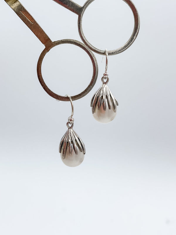 Sterling Silver Drop Earring With Pearl