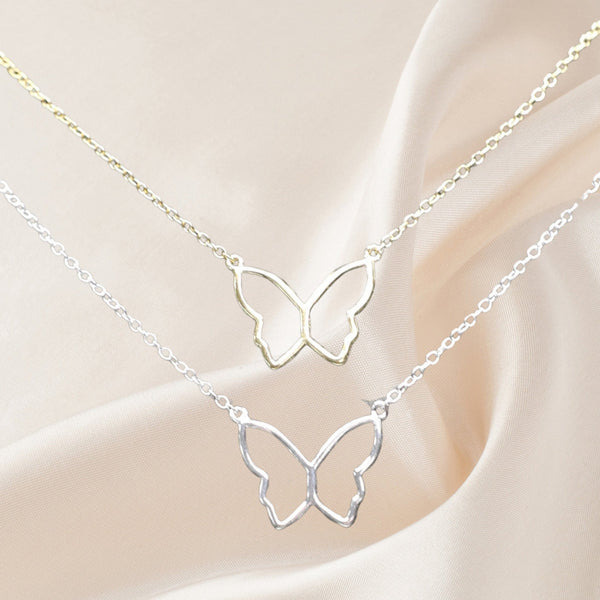 Sterling Silver Necklace with Butterfly