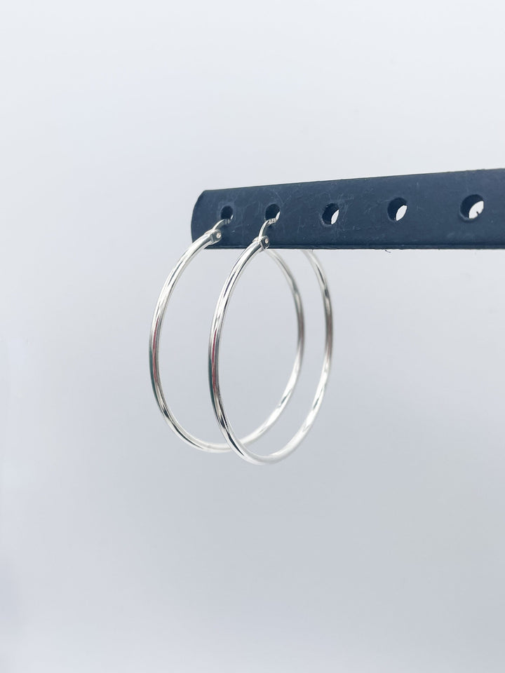 Women's Sterling Silver Medium Hoop Earring