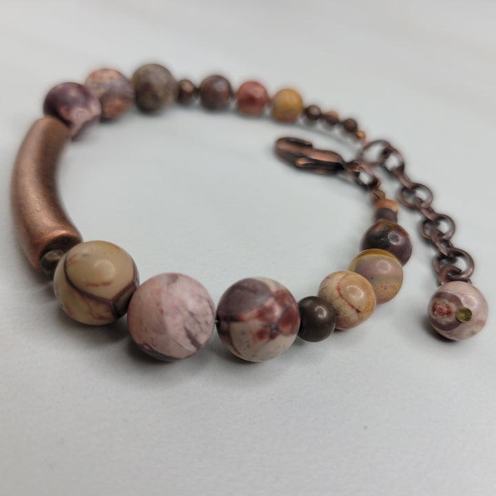 Fortuna Bracelet - Handmade with Rhyolite Stone Beads