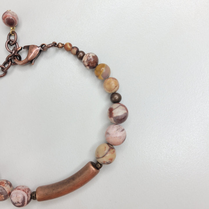 Fortuna Bracelet - Handmade with Rhyolite Stone Beads