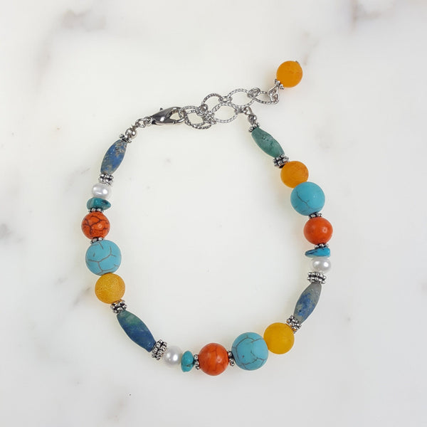 Living in Color Bracelet with Genuine Stones