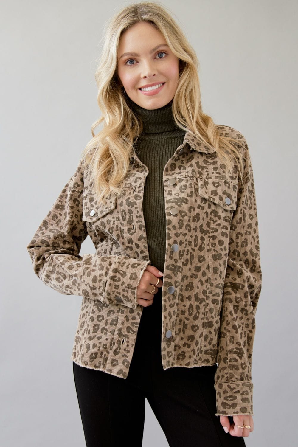 Leopard hot sale trucker jacket