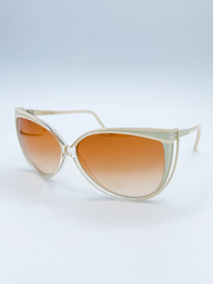 Oversized Cat Eye Style French Vintage Sunglasses