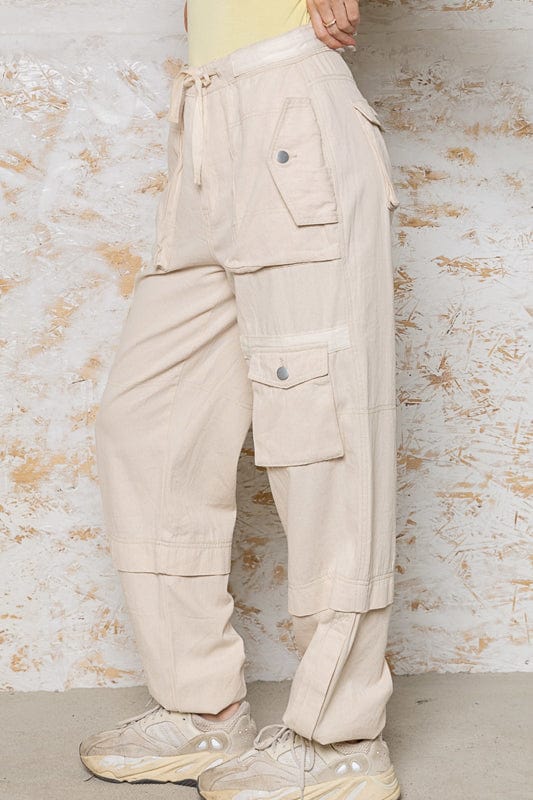 POL Clothing Twill Baggy Cargo Pants