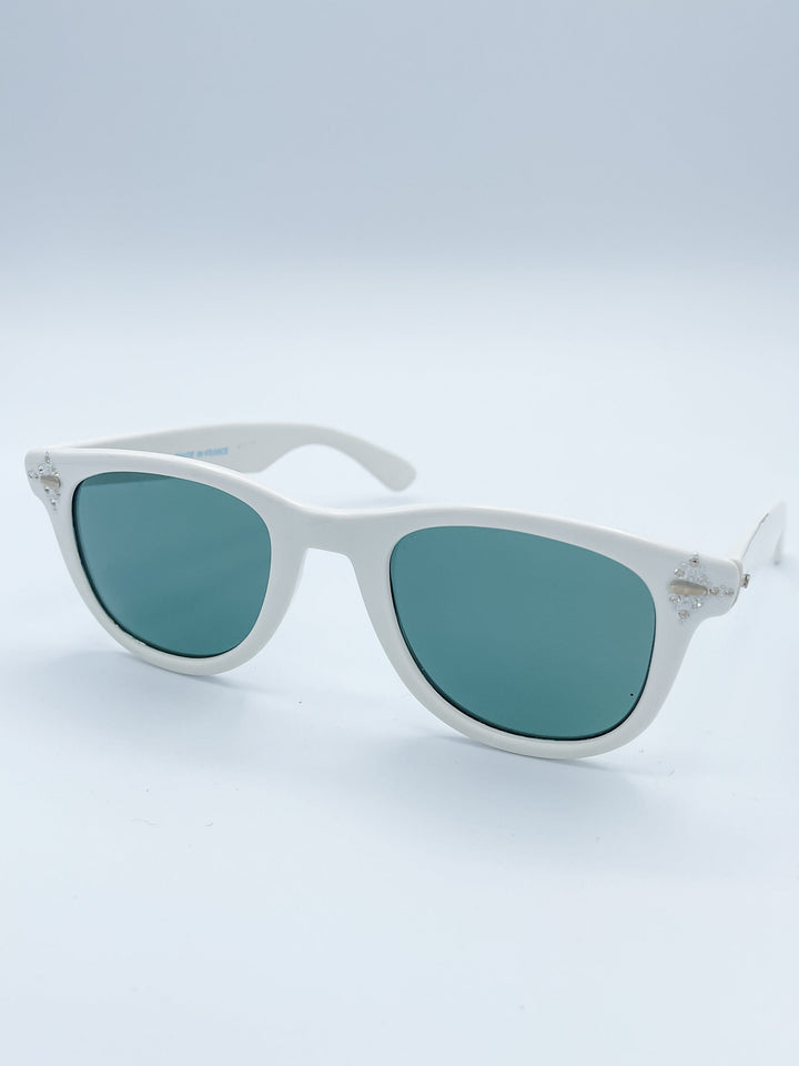 Vintage French Wayfarer Sunglasses with Embellishment