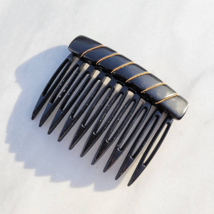 Vintage Italian Wire Wrapped Hair Comb