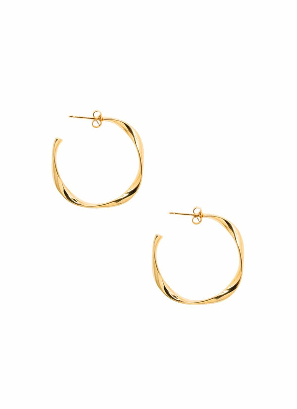 30mm Twisted Open Metal Hoops