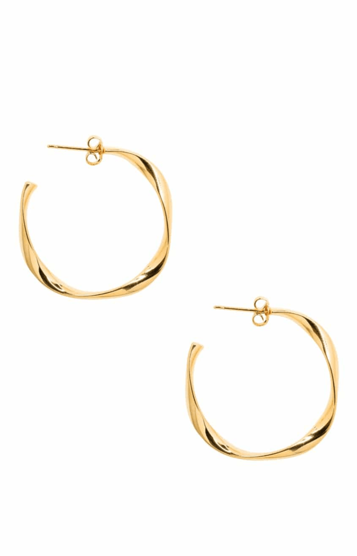 30mm Twisted Open Metal Hoops
