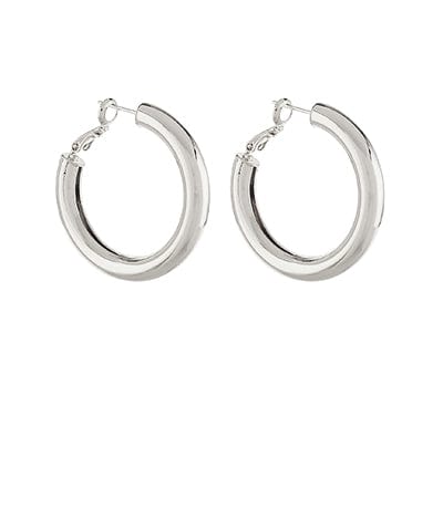 35mm Bold Metal Clasp Hoops