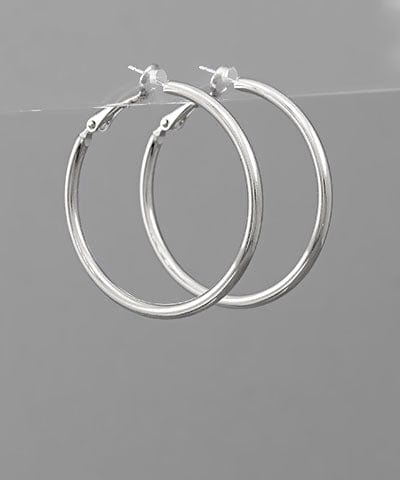 40MM Gold Dipped French Post Clasp Hoops