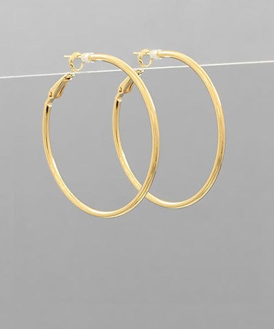 45MM Gold Dipped French Post Clasp Hoops