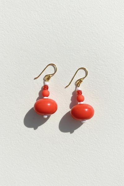 Aja Handmade Beaded Dangle Earrings with Sparkle Accent