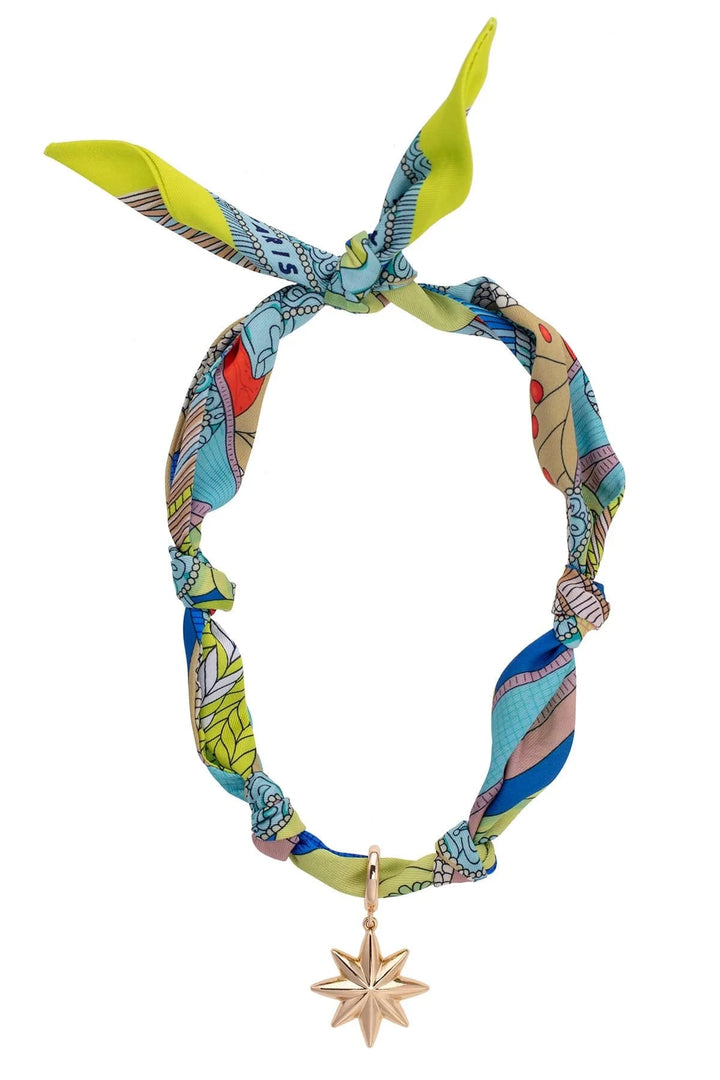 Adjustable Scarf Necklace with Centerpiece Charm