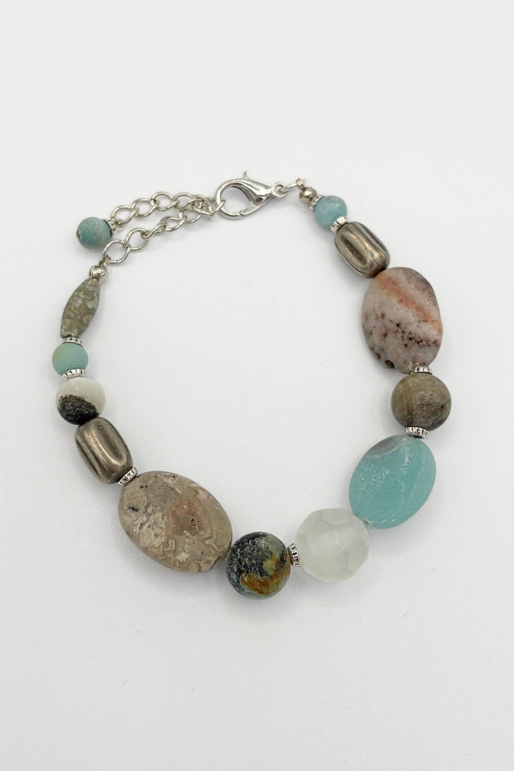 Alletta Handmade Genuine Stone Mixed Bead Bracelet
