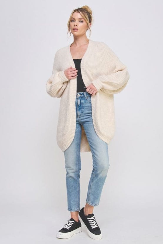 Allie Rose Lofty and Relaxed Open Sweater Cardigan