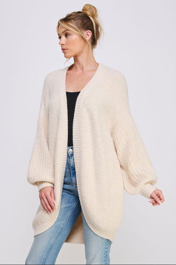 Allie Rose Lofty and Relaxed Open Sweater Cardigan