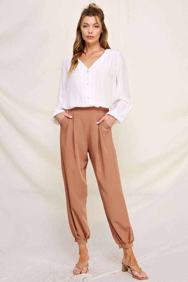 Allie Rose Pleated Jogger Pant