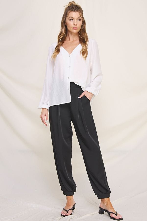 Allie Rose Pleated Jogger Pant