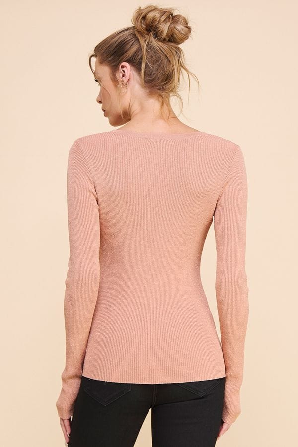 Allie Rose Ribbed Long Sleeve Cardigan