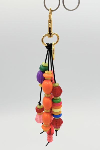 Kaliopi 4 Stranded Handmade Colorful Beaded Handbag Charm Keychain Accessory