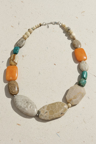 Bia Handmade Genuine Stone Beaded Necklace