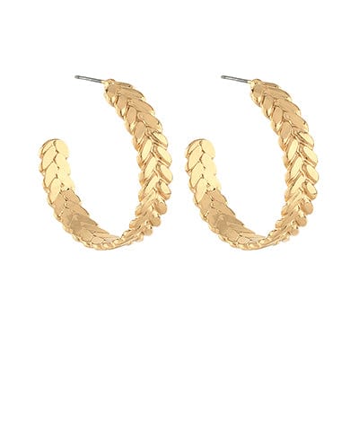 Braid Texture Open Metal Hoops