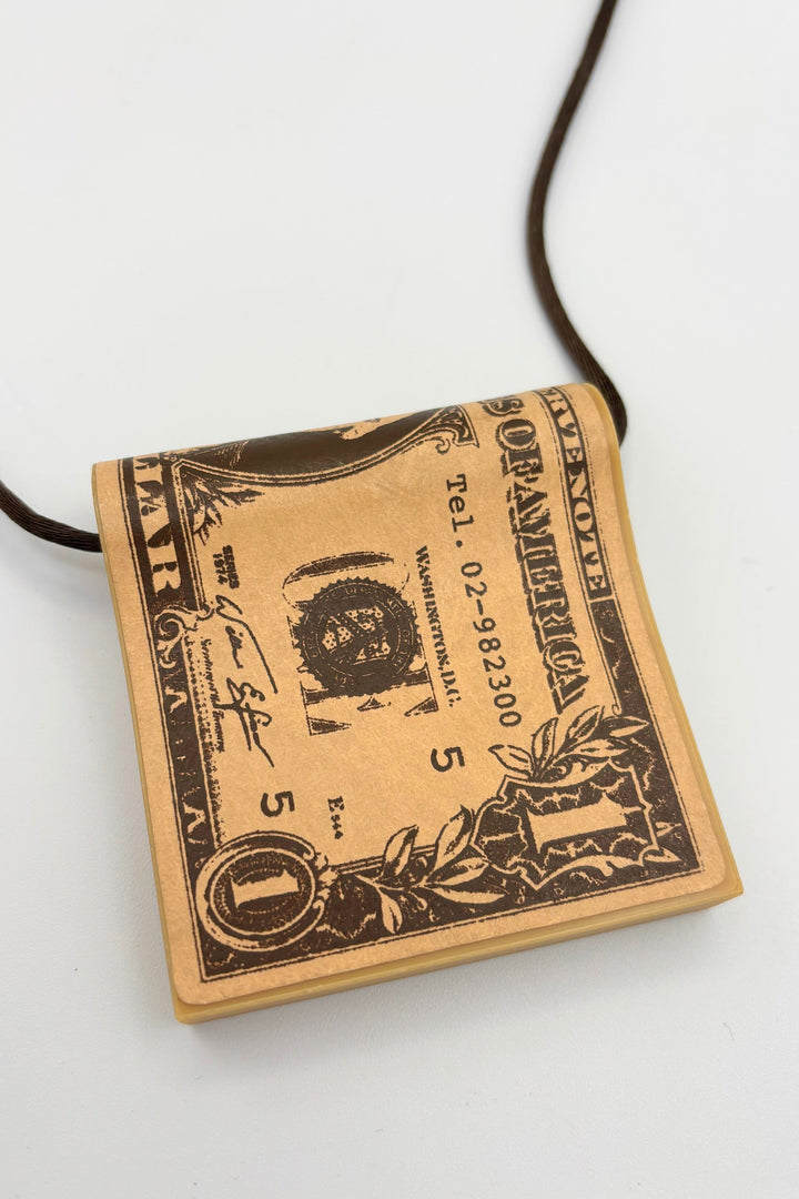 Buch + Deichmann One of a Kind Vintage 1980's Dollar Bill Hidden Compartment Necklace