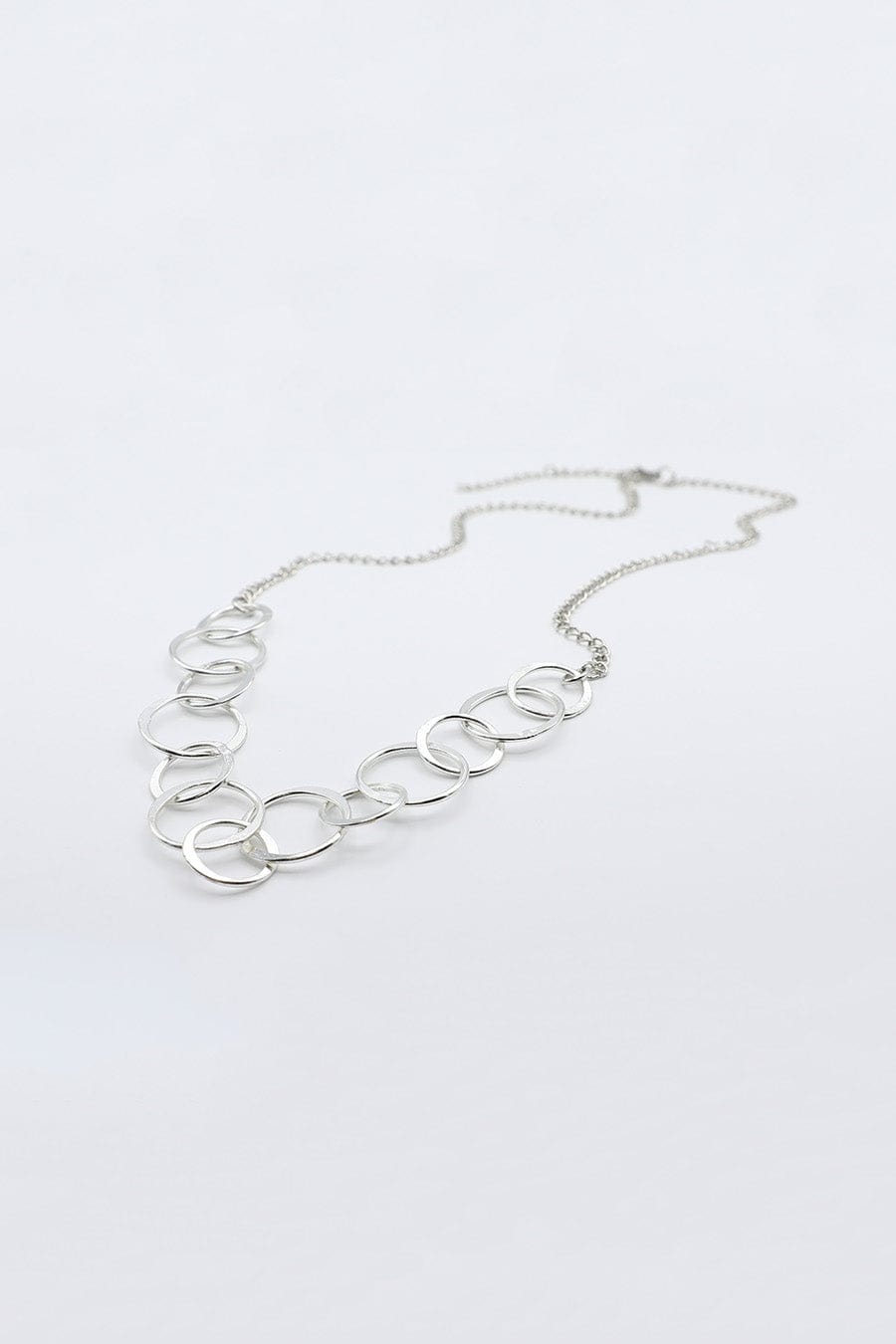Cascade Of Silver Rings Necklace