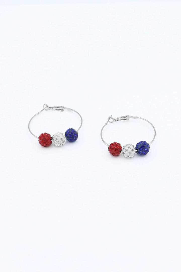 Celebrate Red White and Blue Hoop Earrings