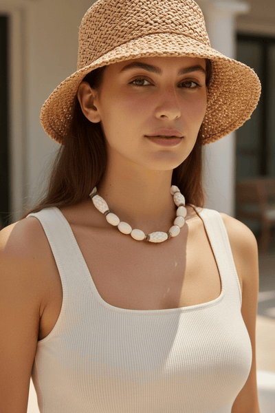 Chaya Handmade Metal Accent Mixed Bead Necklace