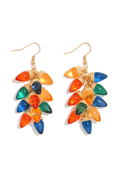 Christmas Bulb Cluster Dangle Earrings