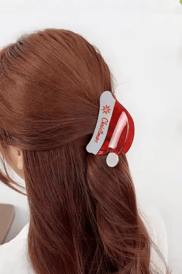Christmas Santa Hat Hair Clip Accessory