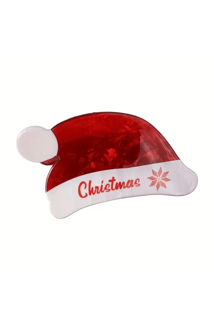 Christmas Santa Hat Hair Clip Accessory