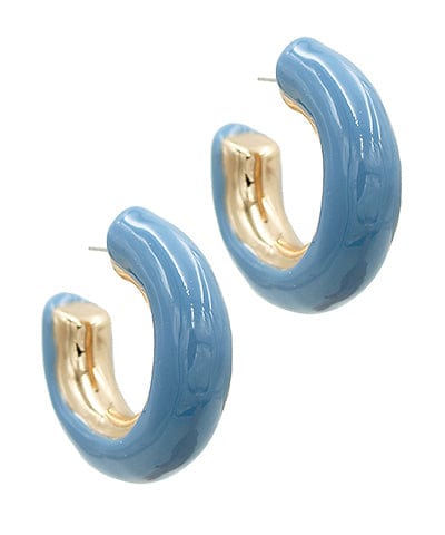 Chunky Colored Enamel Open C-Hoops