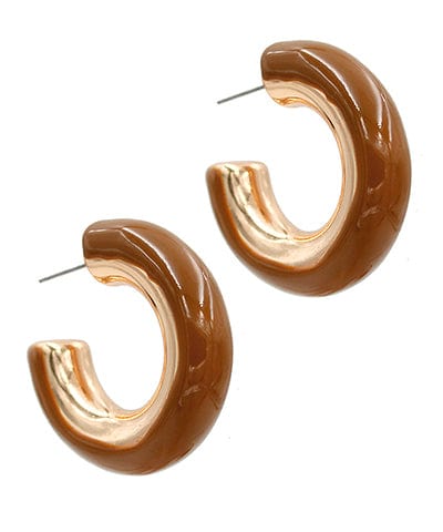 Chunky Colored Enamel Open C-Hoops