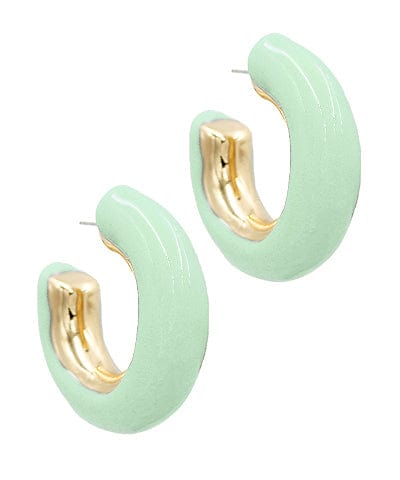 Chunky Colored Enamel Open C-Hoops