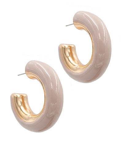 Chunky Colored Enamel Open C-Hoops